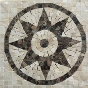 Dark Emperador Marble and Crema Marfil Mix